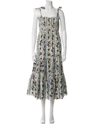 Pre-owned Tory Burch Floral Print Long Dress