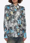 Tory Burch Floral Print Long-sleeved Shirt
