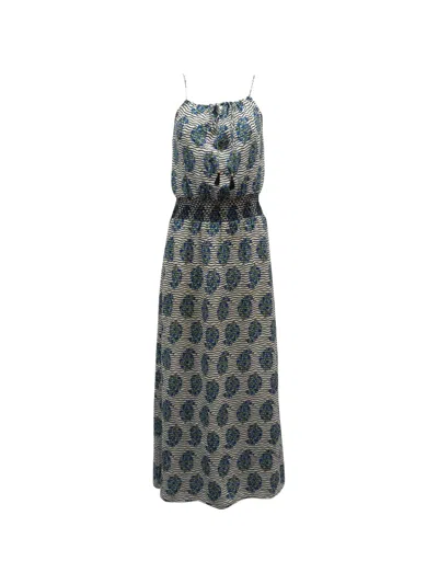 Pre-owned Tory Burch Floral-print Maxi Dress In Neutral