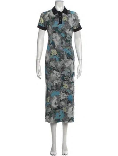 Pre-owned Tory Burch Floral Print Midi Length Dress In Multicolor