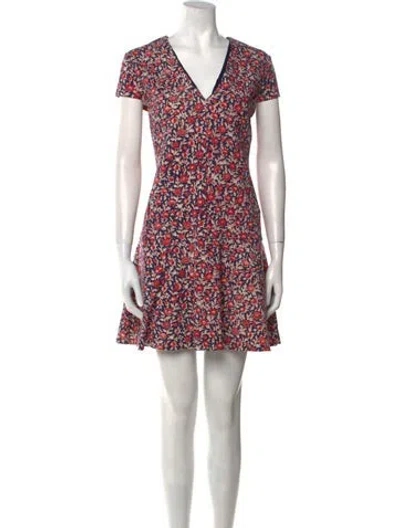 Pre-owned Tory Burch Floral Print Mini Dress In Multi