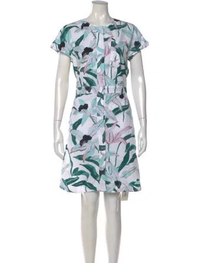 Pre-owned Tory Burch Floral Print Mini Dress In Multi