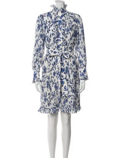 Pre-owned Tory Burch Floral Print Mini Dress In Multi
