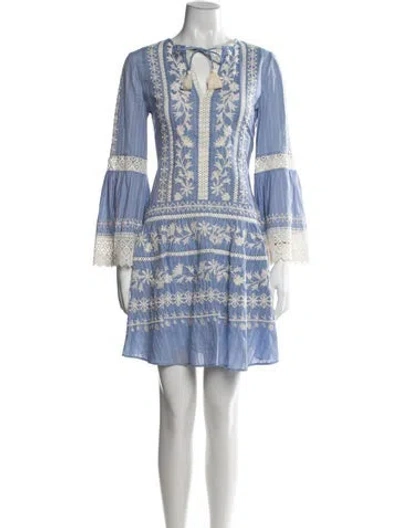 Pre-owned Tory Burch Floral Print Mini Dress In Multi