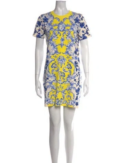 Pre-owned Tory Burch Floral Print Mini Dress In Multi