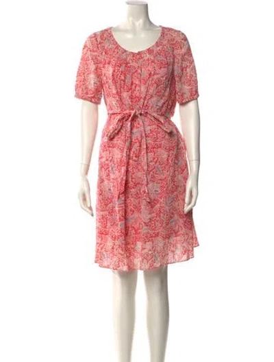 Pre-owned Tory Burch Floral Print Mini Dress In Pink