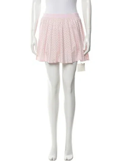 Pre-owned Tory Burch Floral Print Mini Shorts In Pink