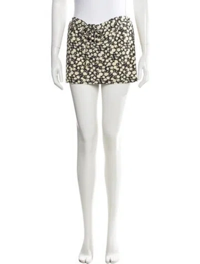 Pre-owned Tory Burch Floral Print Mini Skirt In Neutral