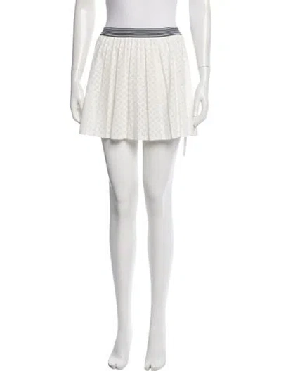 Pre-owned Tory Burch Floral Print Mini Skirt In Neutrals