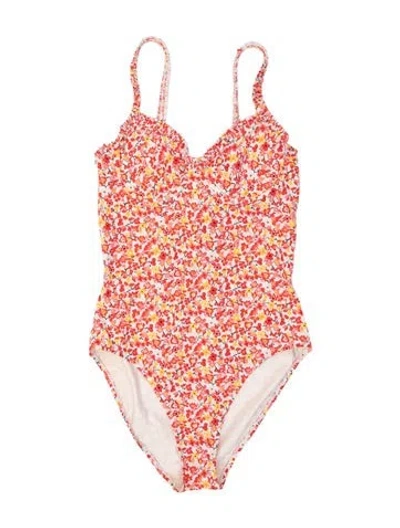 Pre-owned Tory Burch Floral Print One-piece In Multi