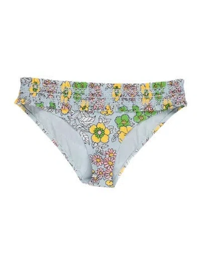 Pre-owned Tory Burch Floral Print Ruffle Embellishment Bottoms In Blue