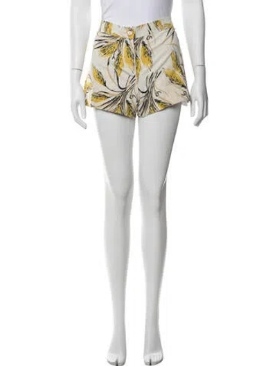 Pre-owned Tory Burch Floral Print Shorts In Neutrals