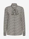 Tory Burch Ditsy Floral Bow Blouse In 001