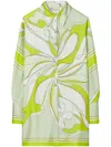 Tory Burch Printed Silk Tunic In Neutrals