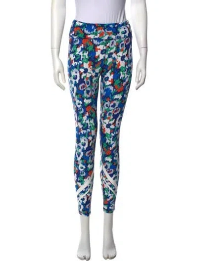 Pre-owned Tory Burch Floral Print Skinny Leg Pants In Multi