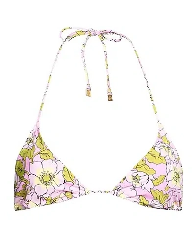 Tory Burch Floral-print Bikini Tops In Multicolor