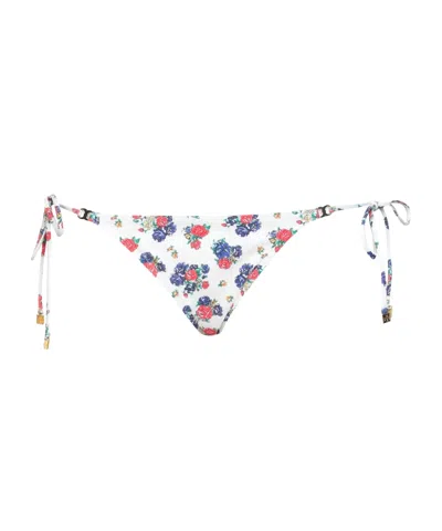 Tory Burch Floral-print Bikinis In White
