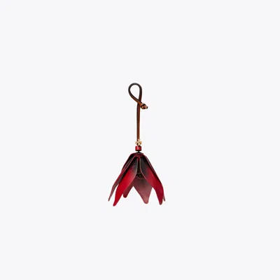 Tory Burch Flower Bag Charm In Red