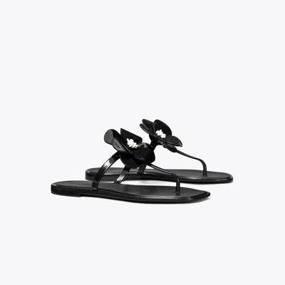 Tory Burch Flower Jelly Sandal In Animal Print