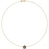 Tory Burch Flower Pendant Necklace In Tory Gold/black