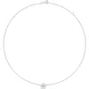 Tory Burch Flower Pendant Necklace In Tory Silver/light Blue
