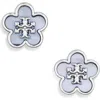 Tory Burch Flower Stud Earrings In Metallic