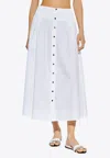 Tory Burch Flowy Midi Skirt In White