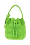 Tory Burch Textured Fabric Shoulder Bags With Adjustable Strap In Green