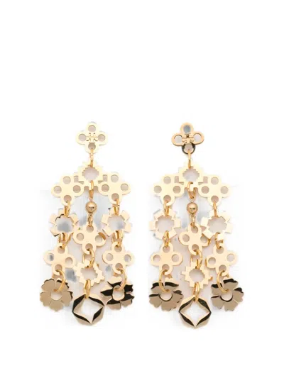 Tory Burch Forget Me Not Chandelier Earrings In Gold