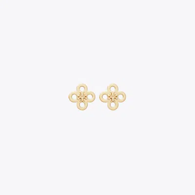 Tory Burch Forget Me Not Clover Stud Earring In Gold