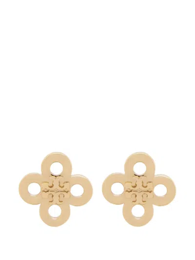Tory Burch Forget Me Not Clover Stud Earrings In Brown