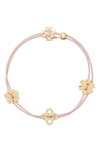 Tory Burch Forget Me Not Cord Bracelet In Gold