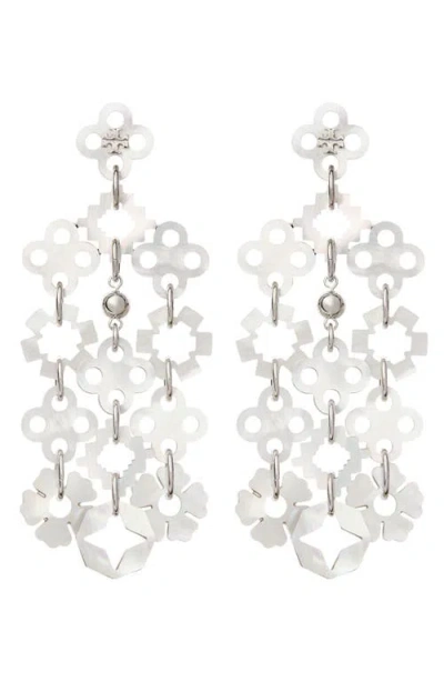 Tory Burch Forget Me Not Drop Earrings In Metallic