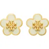 Tory Burch Forget Me Not Enamel Stud Earrings In Gold