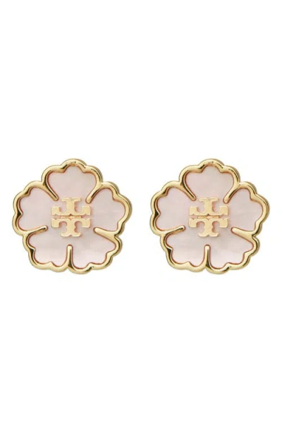 Tory Burch Forget Me Not Stud Earrings In Gold