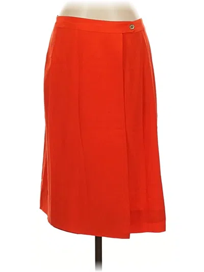 Pre-owned Tory Burch Formal Skirt In Orange