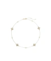 Tory Burch Kira Clover Pearl Necklace In White