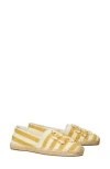 Tory Burch Fray Stripe Espadrille Flat In Citrus