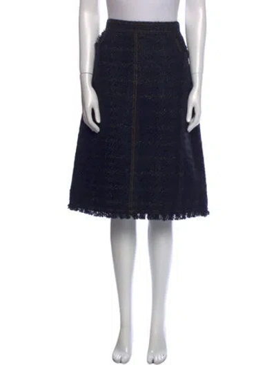 Pre-owned Tory Burch Fringe Trim Accent Knee-length Skirt