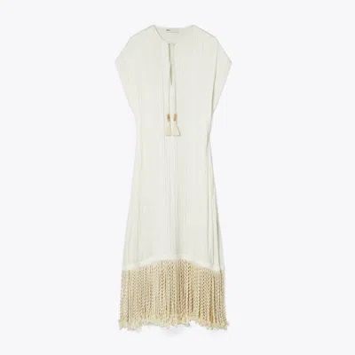Tory Burch V-neck Beach Dress In White