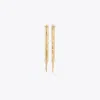 Tory Burch Front-back Chain Earrings In Gold