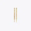 Tory Burch Front-back Chain Earrings In Brown