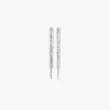 Tory Burch Front-back Chain Earrings In White
