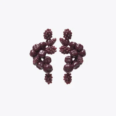 Tory Burch Fruit Earring In Burgundy