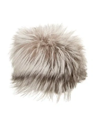 Pre-owned Tory Burch Fur Hat In Brown