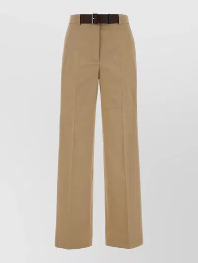 Tory Burch Gabardine Wide Leg Pant Front Pleats In Black