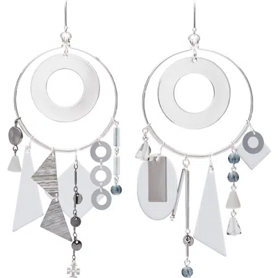 Tory Burch Galaxy Hoop Earrings In Multi