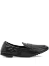 Tory Burch Gathered Detail Loafers In Black