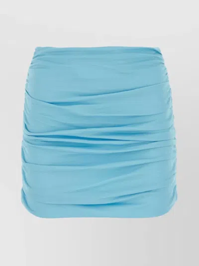 TORY BURCH GATHERED HIGH-RISE VISCOSE JERSEY MINI SKIRT