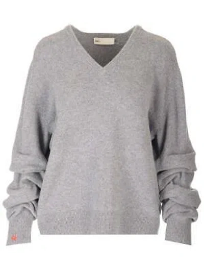 Pre-owned Tory Burch Gathered Sleeves Sweater In Gray